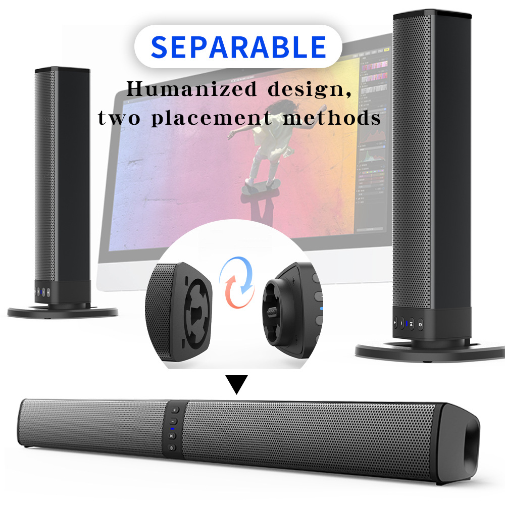 Audio Music Spotify - Barra de Sonido Desmontable, Altavoz Bluetooth,