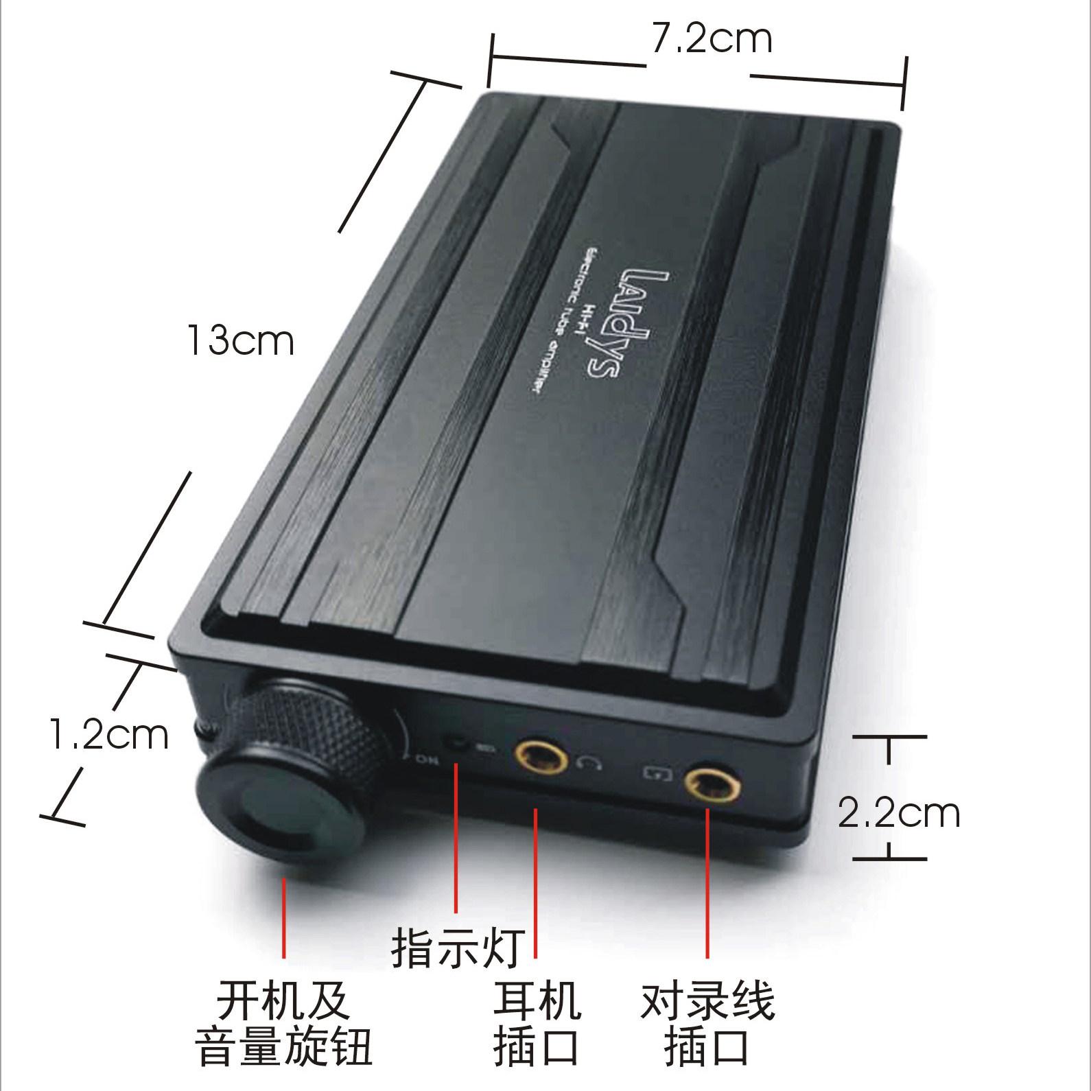 Headphone Amplifier Dac - Amplificador de Auriculares Portátil LAIDYS, Amplificador
