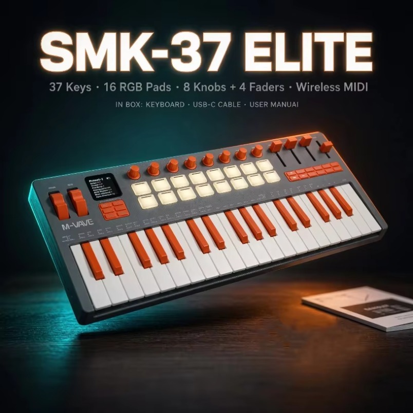 Teclado MIDI M-VAVE SMK-37 Eli - Midi Controller Pad reseña y precio