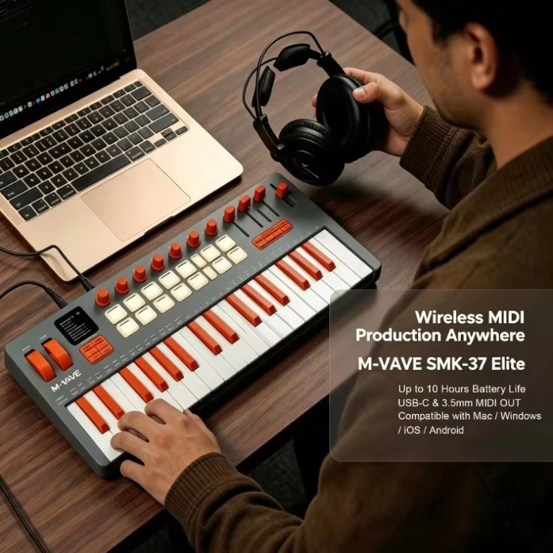 Teclado MIDI M-VAVE SMK-37 Eli - Midi Controller Pad reseña y precio